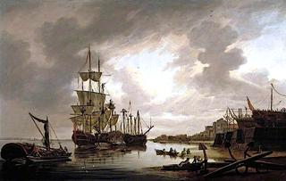British Men-of-War at Anchor in Blackwall Reach