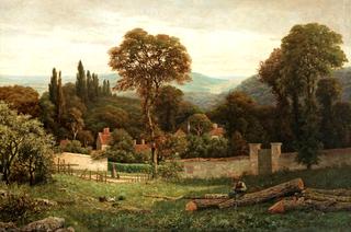 Figures in a summer landscape