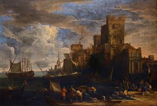 A Caprice View of a Seaport
