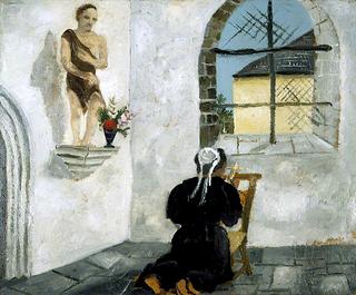 祈祷中的布雷顿女人