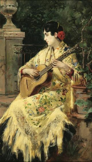 Spanish Woman Playing Guitar