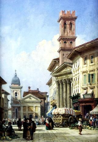 Continental market scene