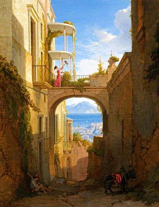 Mediterranean Bay Seen through an Arch