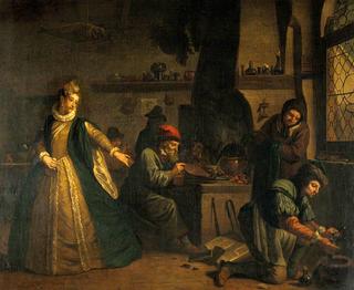 A Lady Visiting an Alchemist's Laboratory