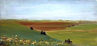 Landscape with Fields, Flowers and Figures