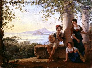Sonata in una terrazza sul golfo di pozzuoli