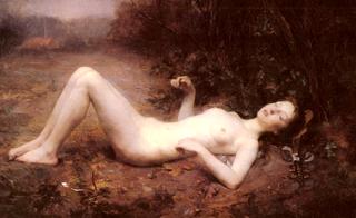 A nude with mandoline