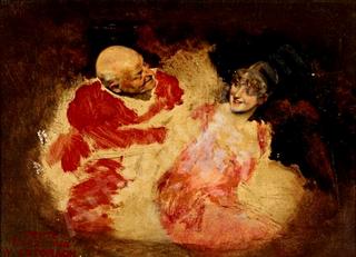 A monk and a young woman