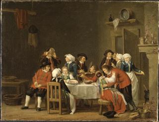 Convivial Scene in a Peasant's Cottage