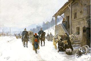 Winter Landscape with Jugglers, Dancing Bears and Gendarmes
