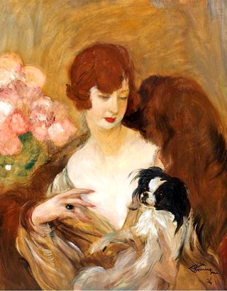 Woman with the Pekinese