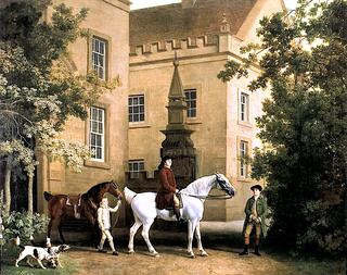 The 3rd Duke of Portland Riding out Past the Riding School at Welbeck Abbey