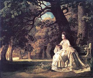 A Lady Reading in a Wooded Park (perhaps Charlotte Nelthorpe)