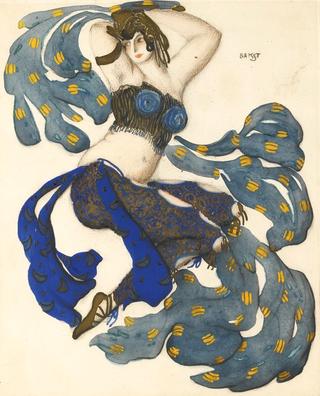 Costume design for an odalisque in Shéhérazade