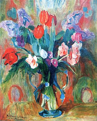 Still Life of Flowers in a Glass Vase