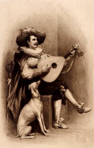 Musician and dog