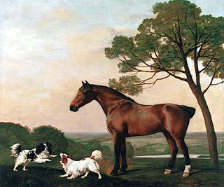 Bay Hunters with Two Playful Spaniels