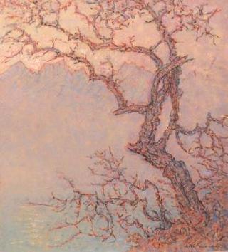 Apple Tree with Morning Fog at St. Gingolph