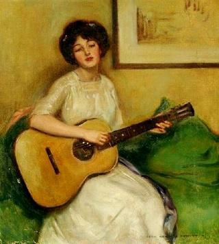 Woman with a guitar