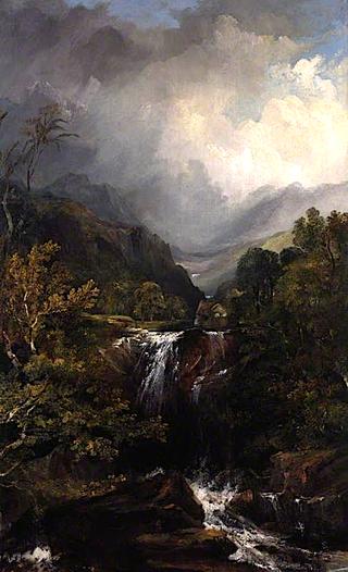 Highland Landscape with a Waterfall