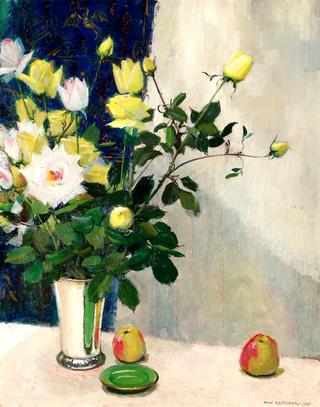 Still-life with Roses and Apples