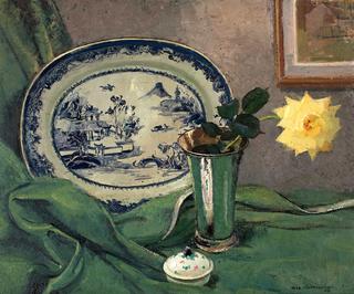 Still-life with Rose and Chinese Porcelain