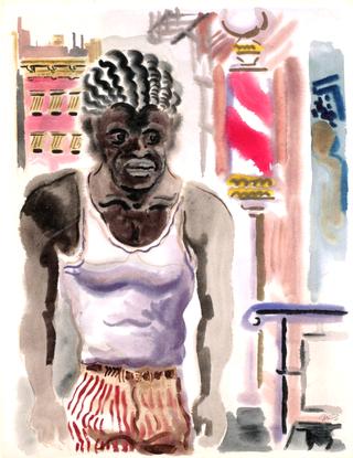 Black Man in Undershirt