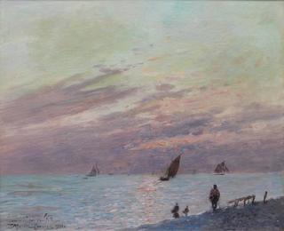 The Beach at Saint Adresse, France