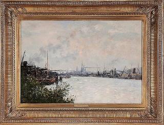 The Port at Rouen with Notre Dame
