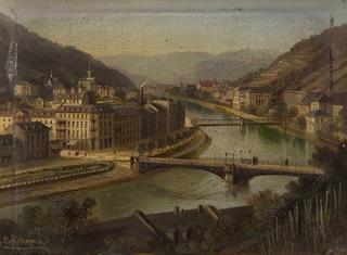 Continental town and river