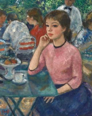 Young girl in the cafe