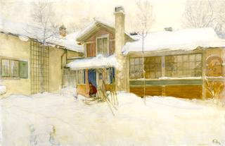 My country cottage in winter, Sunborn