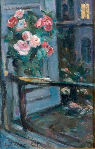 Bouquet De Fleurs Devant Le Fenetre