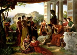 Horace delivering the Odes to Augustus