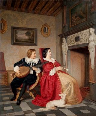 Romantische Interieurszene
