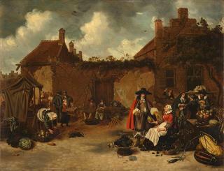 A vegetable and fruit market