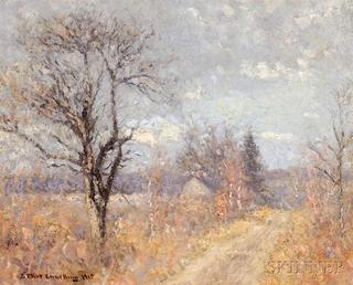 Road through a Field in October