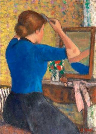 Jeune femme à la toilette