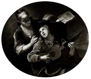 Le duo galant, gravure de Dupuis