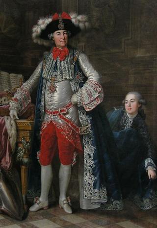 巴伐利亚州查尔斯·西奥多为圣乔治骑士团大师的肖像