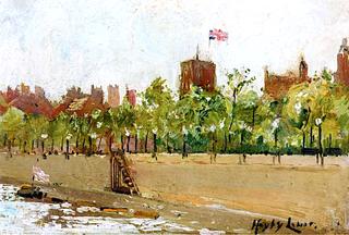 Bank of the Thames River and the Tower of London