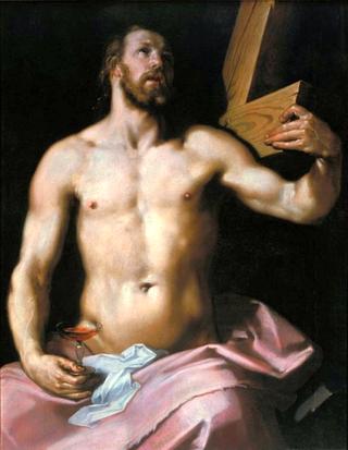 Christ holding the Cross and a Chalice
