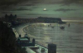 Moonlight Coastal Scene