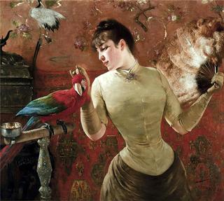 Lady with Parrot