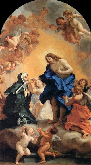 A Blessed Abbess Receiving the Host from the Hands of Christ