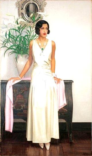 Portrait of the Maharani of Indore