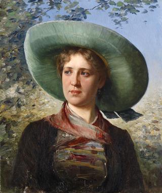 Portrait of a Young Woman with Hat