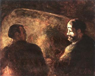 Before the Hearth: Two Men in Conversation
