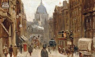 St Paul's Cathedral viewed from Fleet Street, London