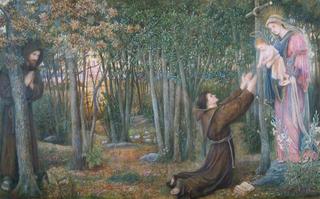 How the Virgin Came to Brother Conrad of Offida and Laid her Son in his Arms